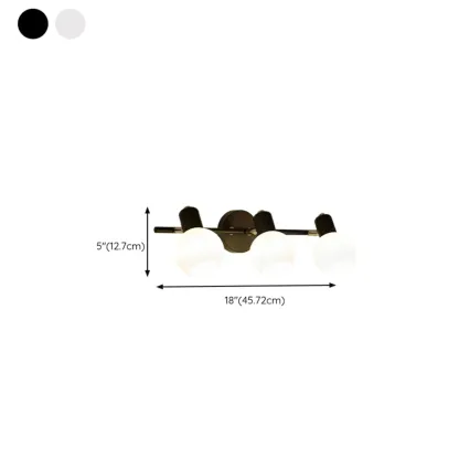 Round Modern Vanity Light with Elegant Glass Shades Image - 23