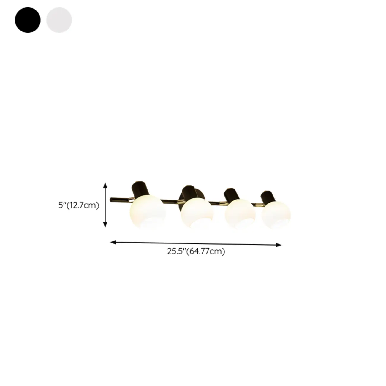 Round Modern Vanity Light with Elegant Glass Shades Image - 24 | homeyfad