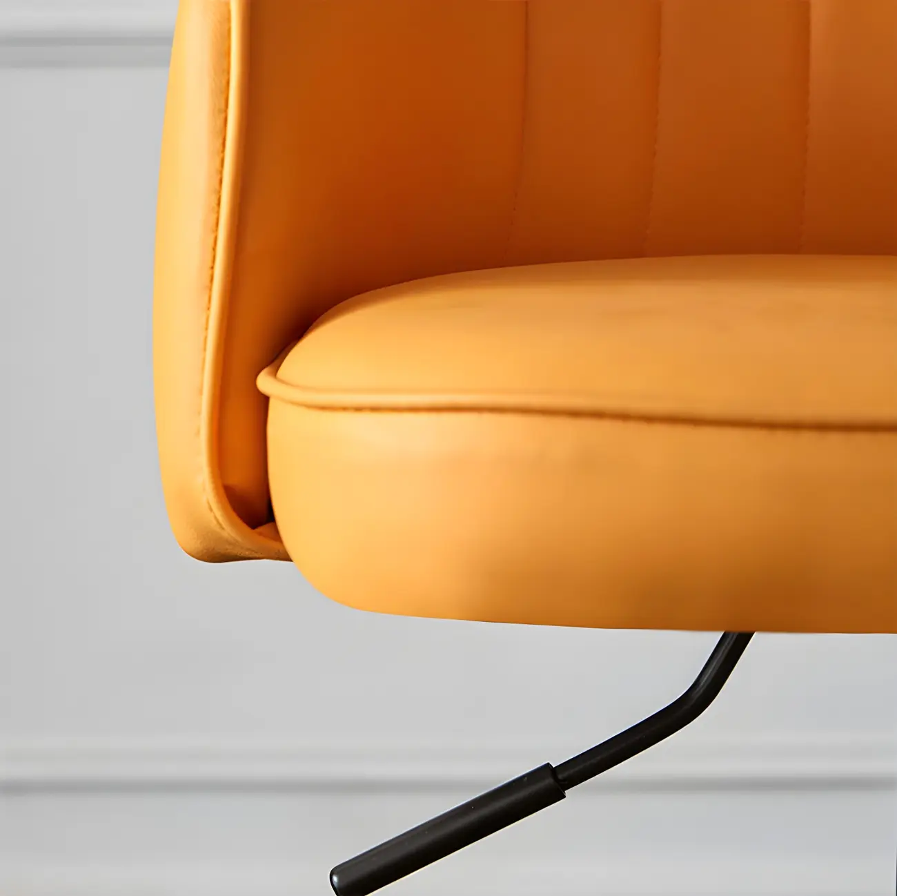 Swivel Upholstered Adjustable Height Home Armed Barstool with Metal Base | homeyfad