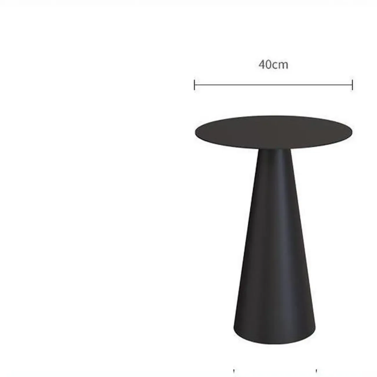 Minimalist Black Iron Round Metal End Table for Living Room Image - 7