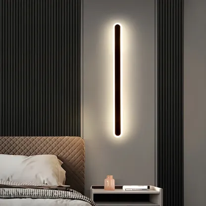 Modern Slim Oval Natural Light LED Outdoor Wall Light