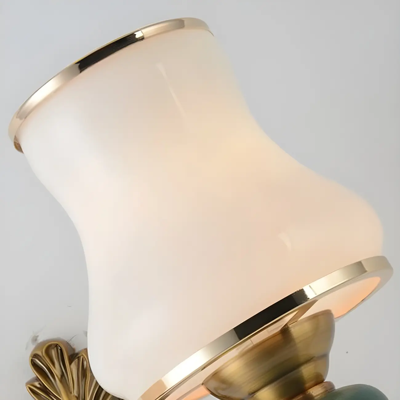 Vintage Brass Dual Arm Sconce with Crystal Accents Image - 7 | homeyfad