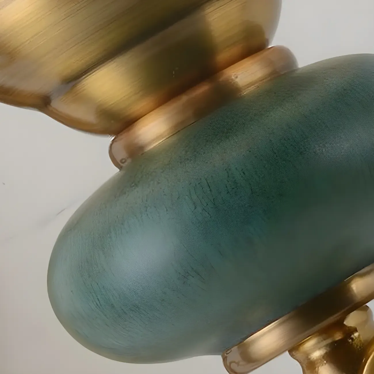 Vintage Brass Dual Arm Sconce with Crystal Accents Image - 8