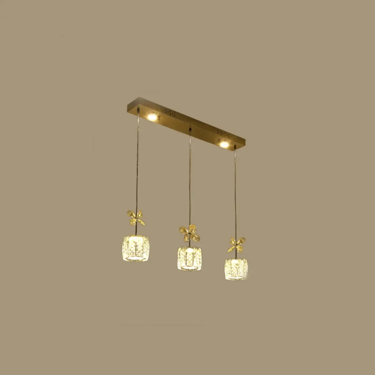 Elegant Modern Crystal Island Hanging Light Image - 4