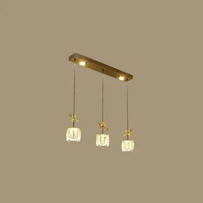 Elegant Modern Crystal Island Hanging Light Image - 4