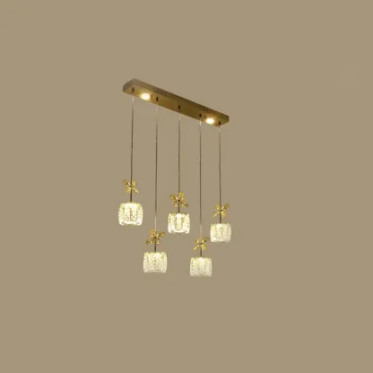 Elegant Modern Crystal Island Hanging Light Image - 5