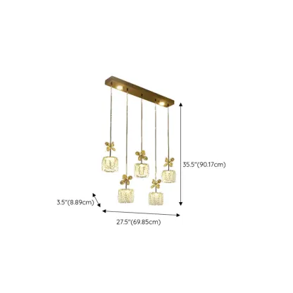 Elegant Modern Crystal Island Hanging Light Image - 10