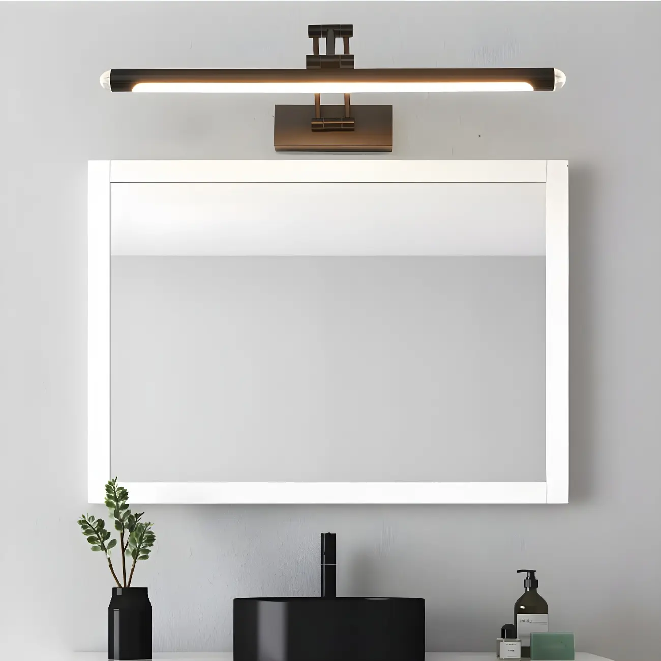 Modern Arc Vanity Light with Acrylic Shade for Bathroom Image - 2 | homeyfad