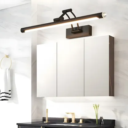 Modern Arc Vanity Light with Acrylic Shade for Bathroom Image - 1