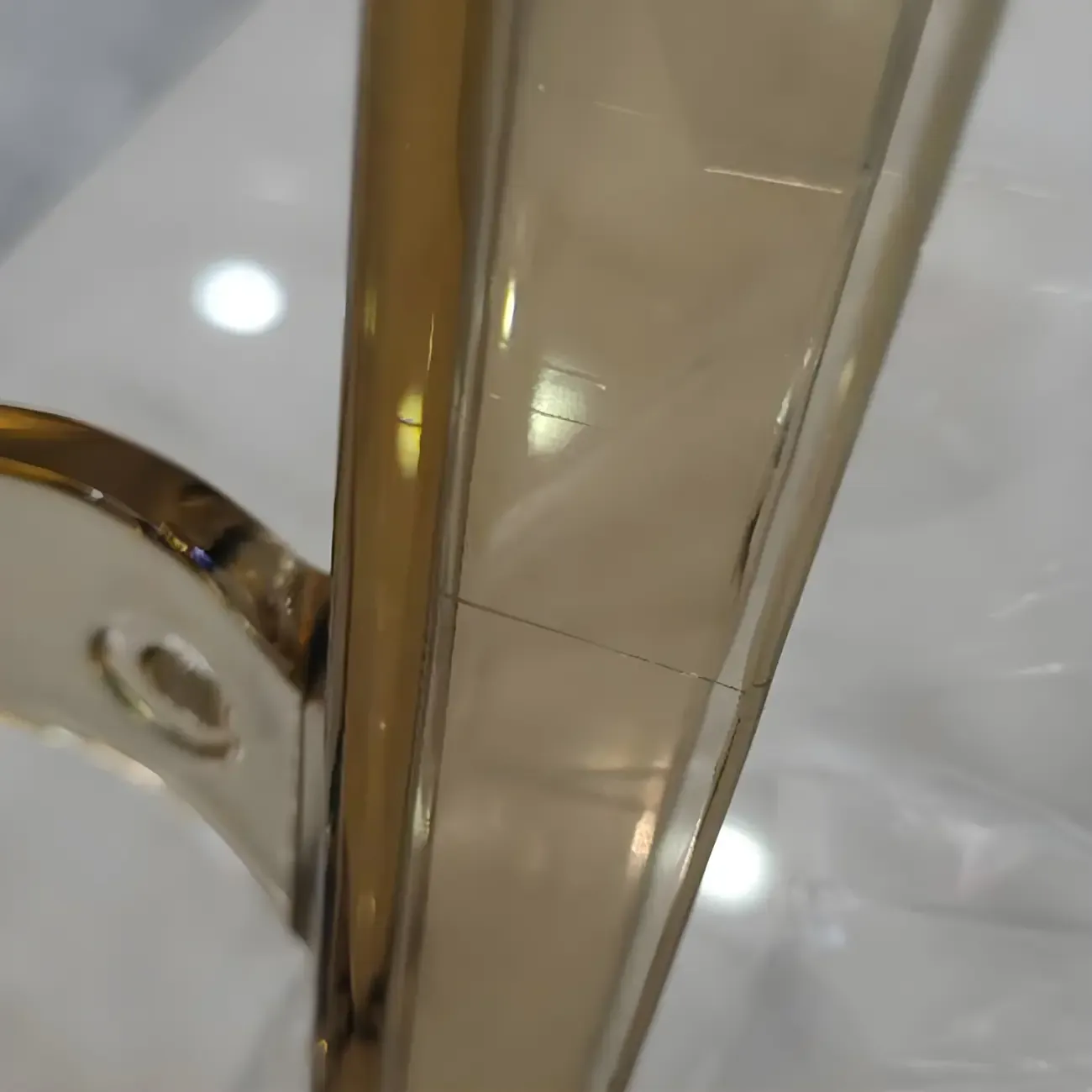 Transparent Amber Acrylic Sleek Square High Bar Stool Image - 15