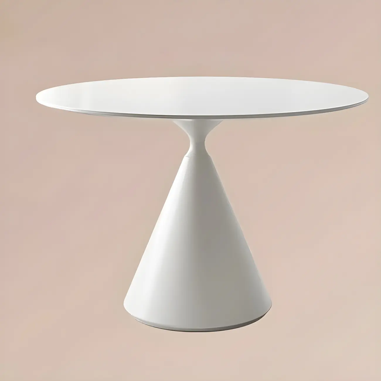 Round Stone Top Dining Table with Metal Base for Small Space Image - 3 | homeyfad