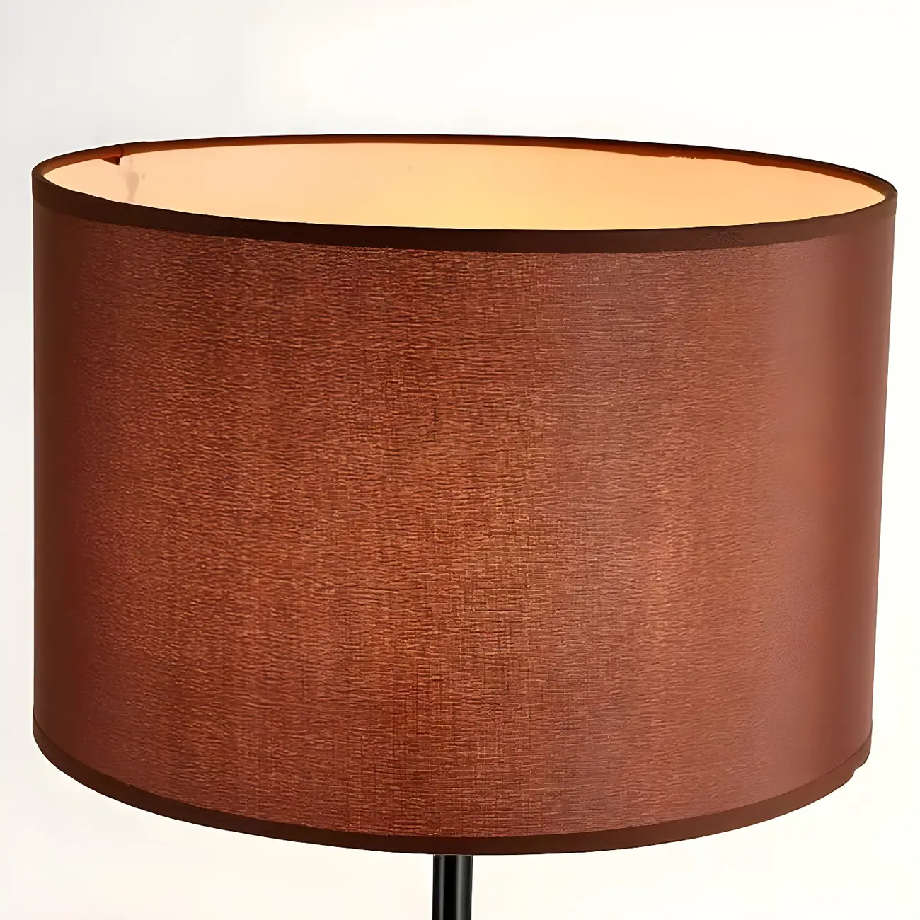 55" Modern Fabric Barrel Black Metal Floor Lamp Image - 9 | homeyfad