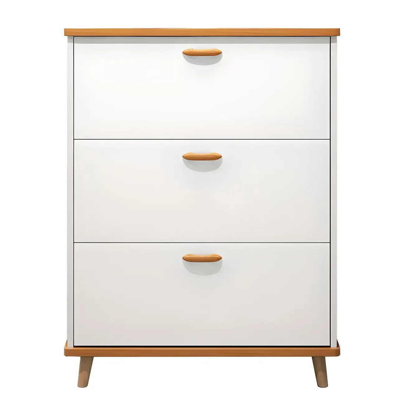 Entryway Vertical Solid Wood Shoe Storage Cabinet  Image - 7