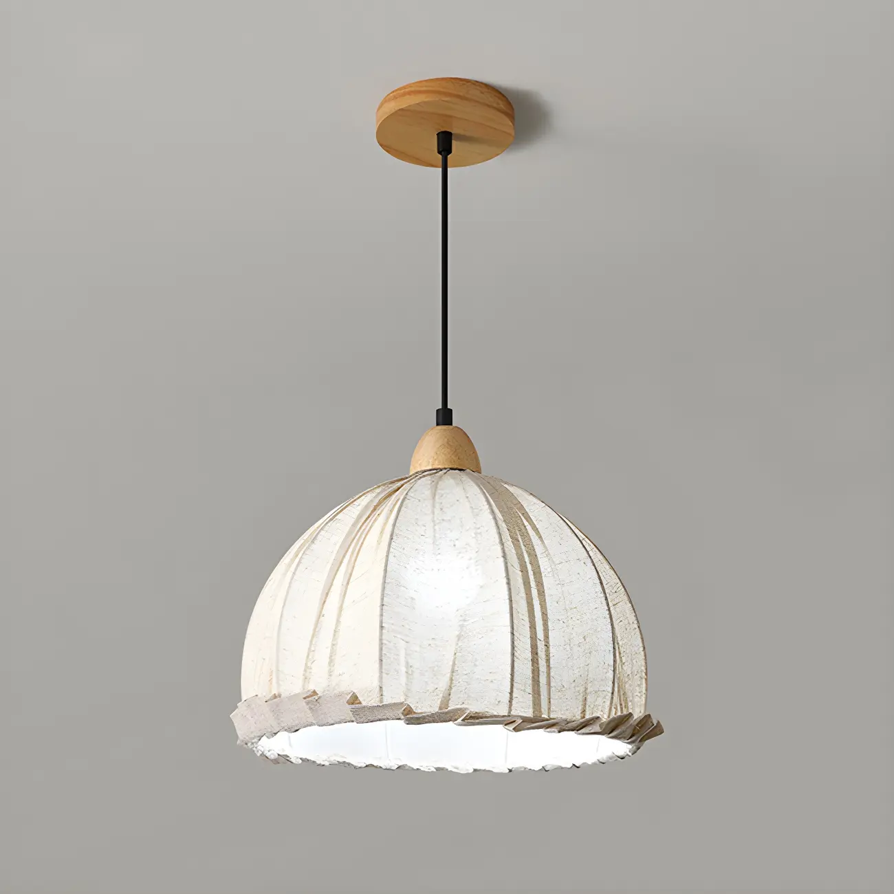 Modern Dome Adjustable Design Multi Lamp Pendant Lights with Wood for Dining Room | homeyfad