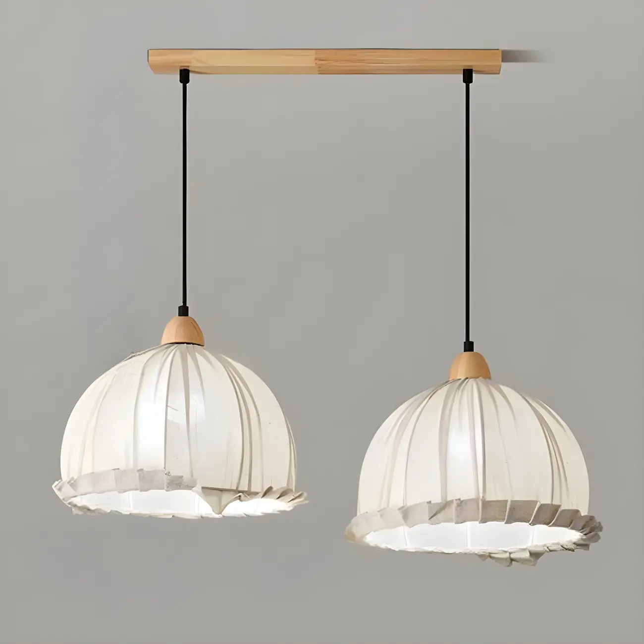 Modern Dome Adjustable Design Multi Lamp Pendant Lights with Wood for Dining Room | homeyfad