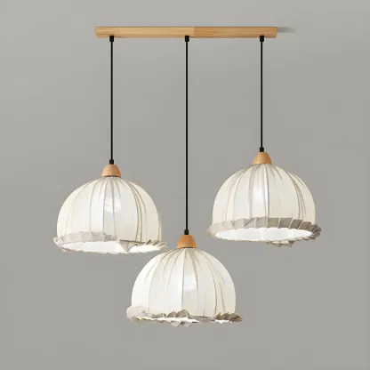 Modern Dome Adjustable Design Multi Lamp Pendant Lights with Wood for Dining Room