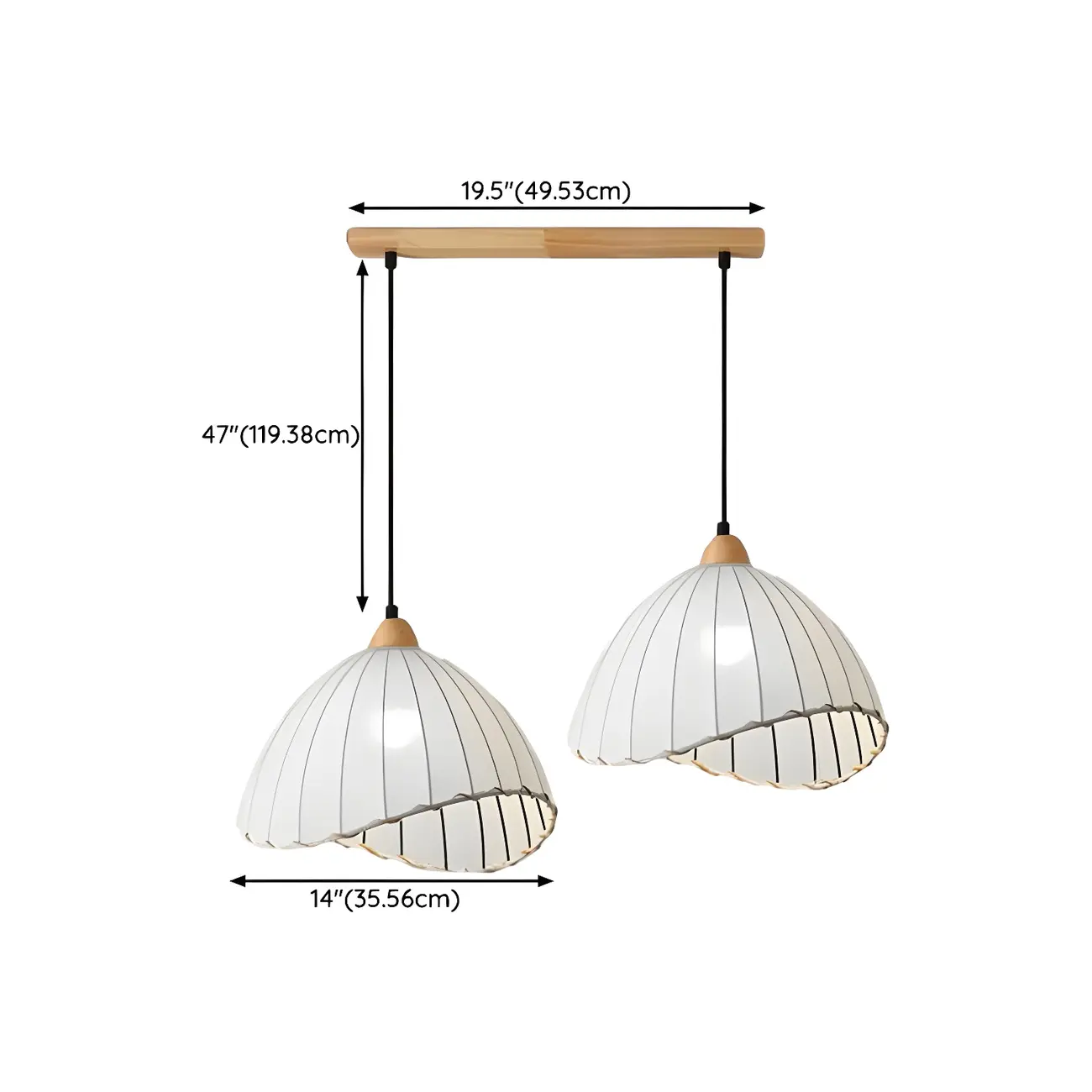 Modern Dome Adjustable Design Multi Lamp Pendant Lights with Wood for Dining Room | homeyfad