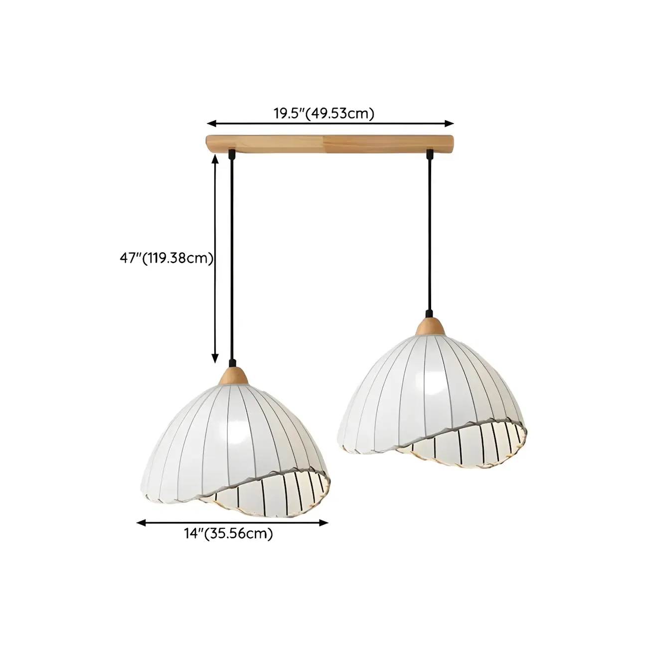 Modern Dome Adjustable Design Multi Lamp Pendant Lights with Wood for Dining Room