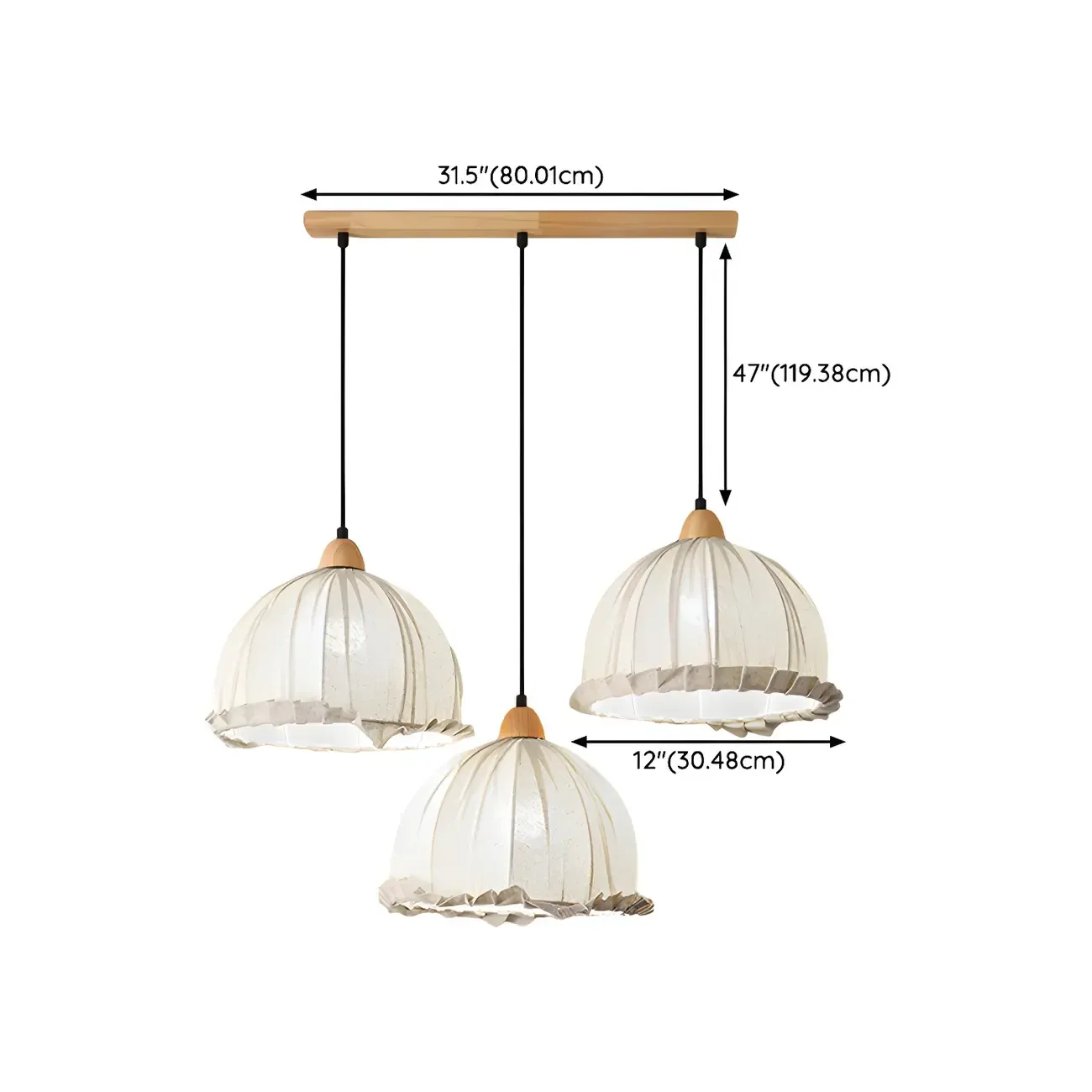 Modern Dome Adjustable Design Multi Lamp Pendant Lights with Wood for Dining Room