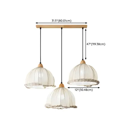 Modern Dome Adjustable Design Multi Lamp Pendant Lights with Wood for Dining Room