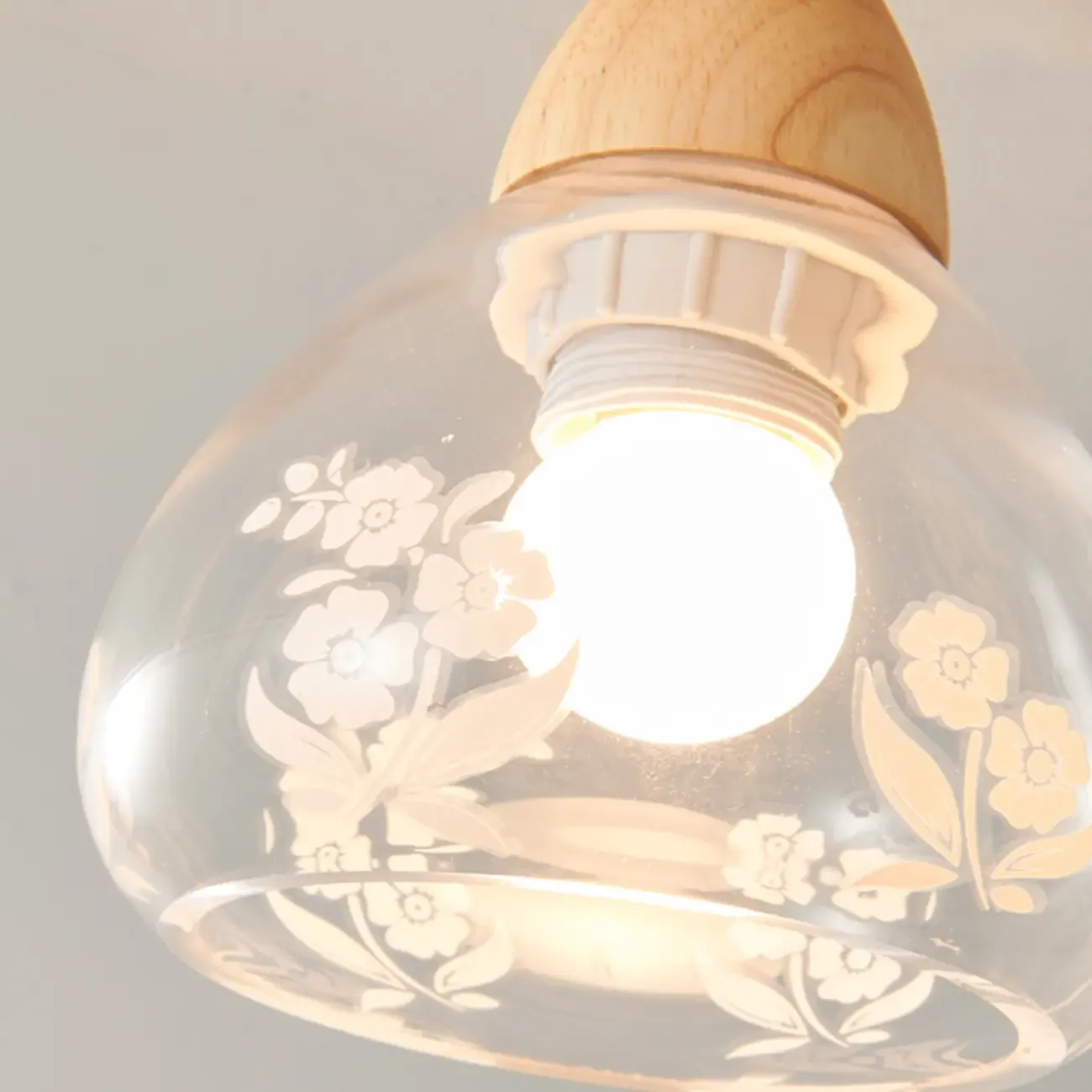 Cone-Shaped Glass Semi Flush Ceiling Light for Living Room Image - 10