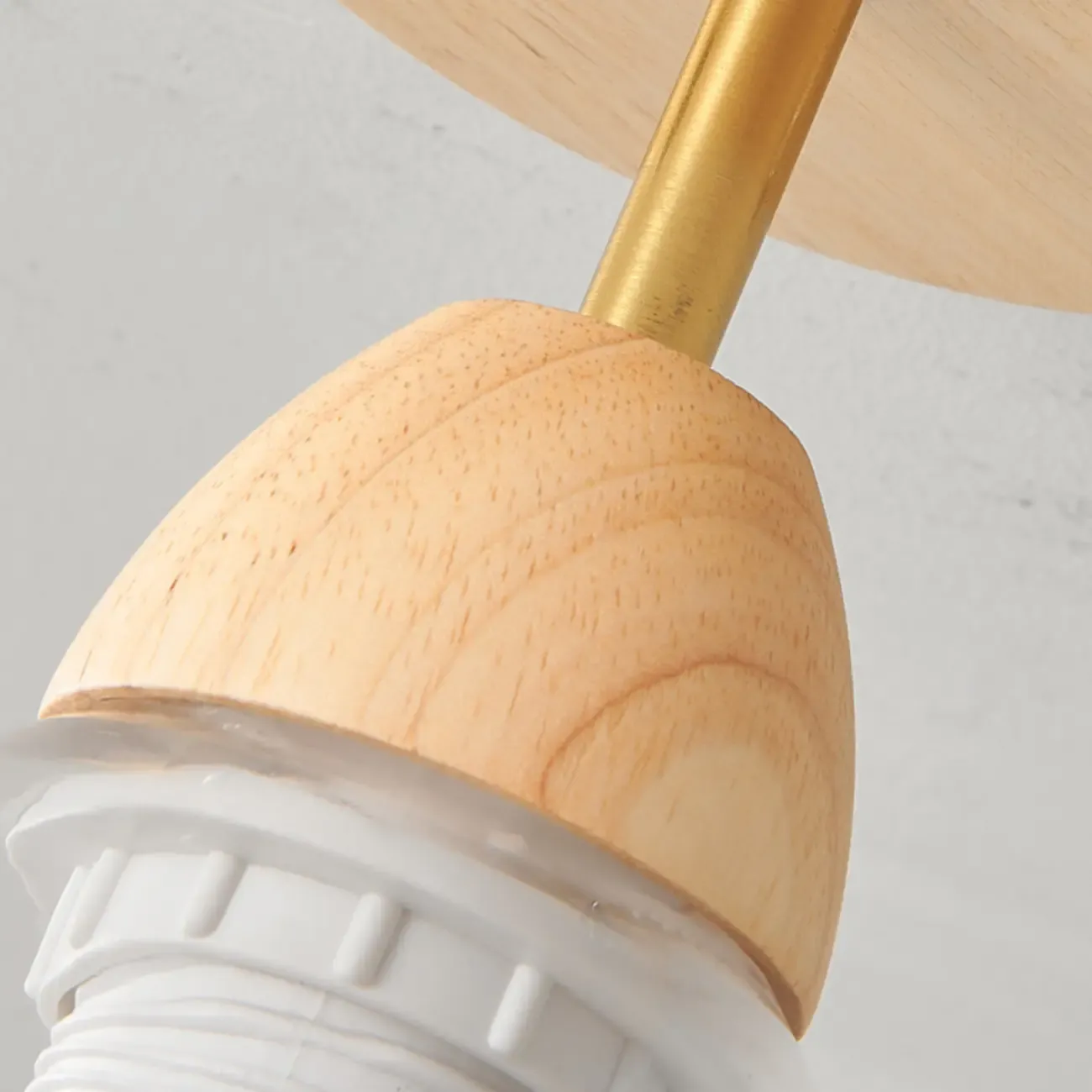 Cone-Shaped Glass Semi Flush Ceiling Light for Living Room Image - 11