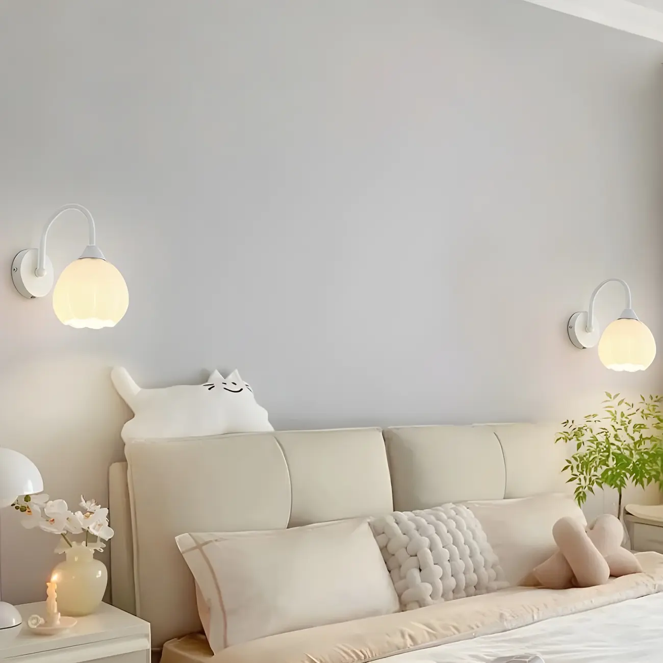 Modern Frosted Glass Wall Sconce for Living Room Image - 4 | homeyfad