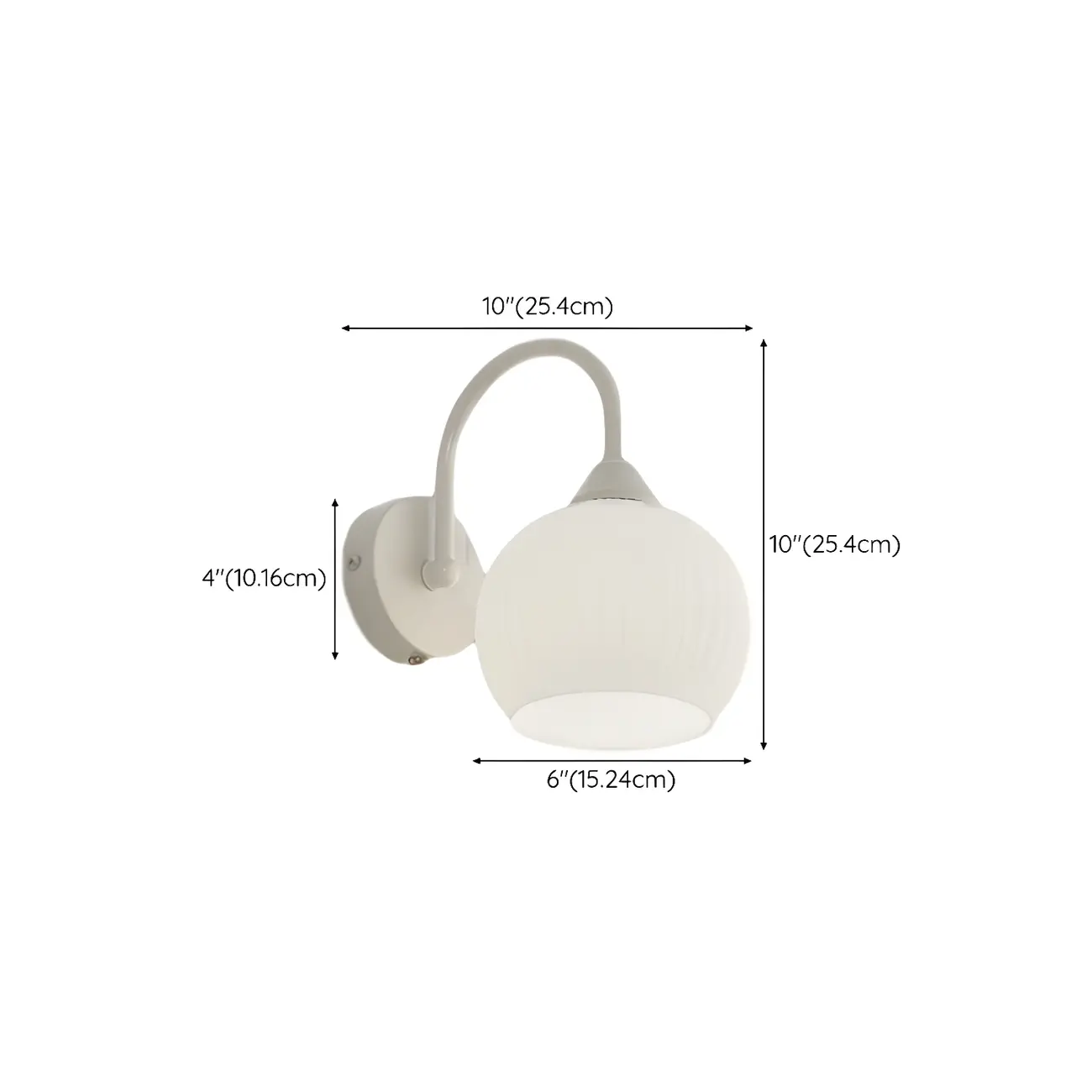 Modern Frosted Glass Wall Sconce for Living Room #size | homeyfad