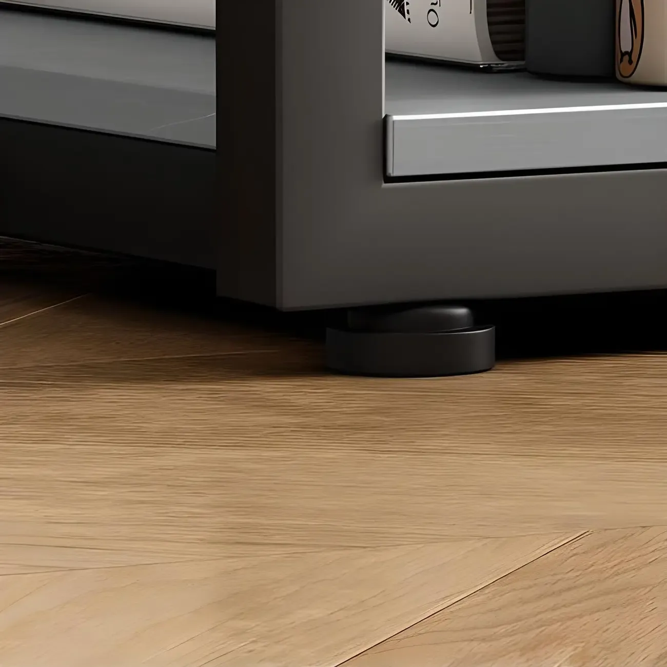 Modern Stone Top Metal 2-Shelf Bar Table for Kitchen Pub Image - 3