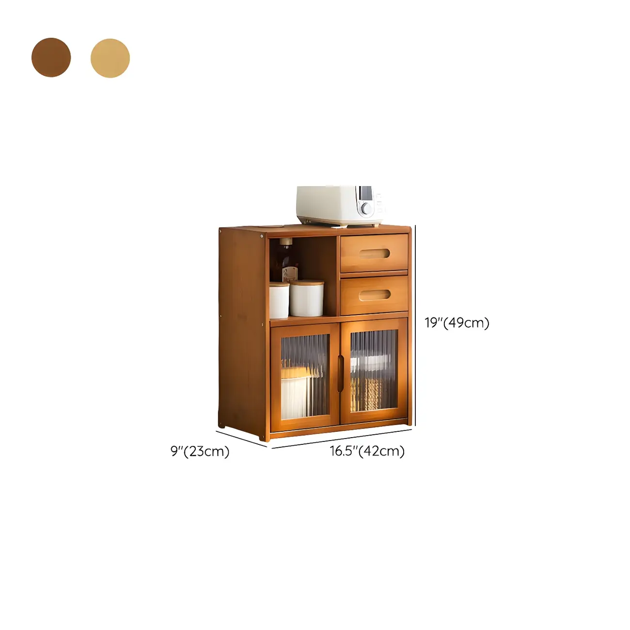 Modern Bamboo Display Cabinet with Acrylic Doors Image - 17 | homeyfad