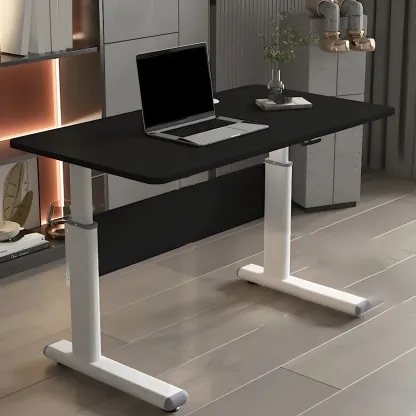 Modern Rectangular T-Shape Adjustable Standing Desk for Office Image - 5