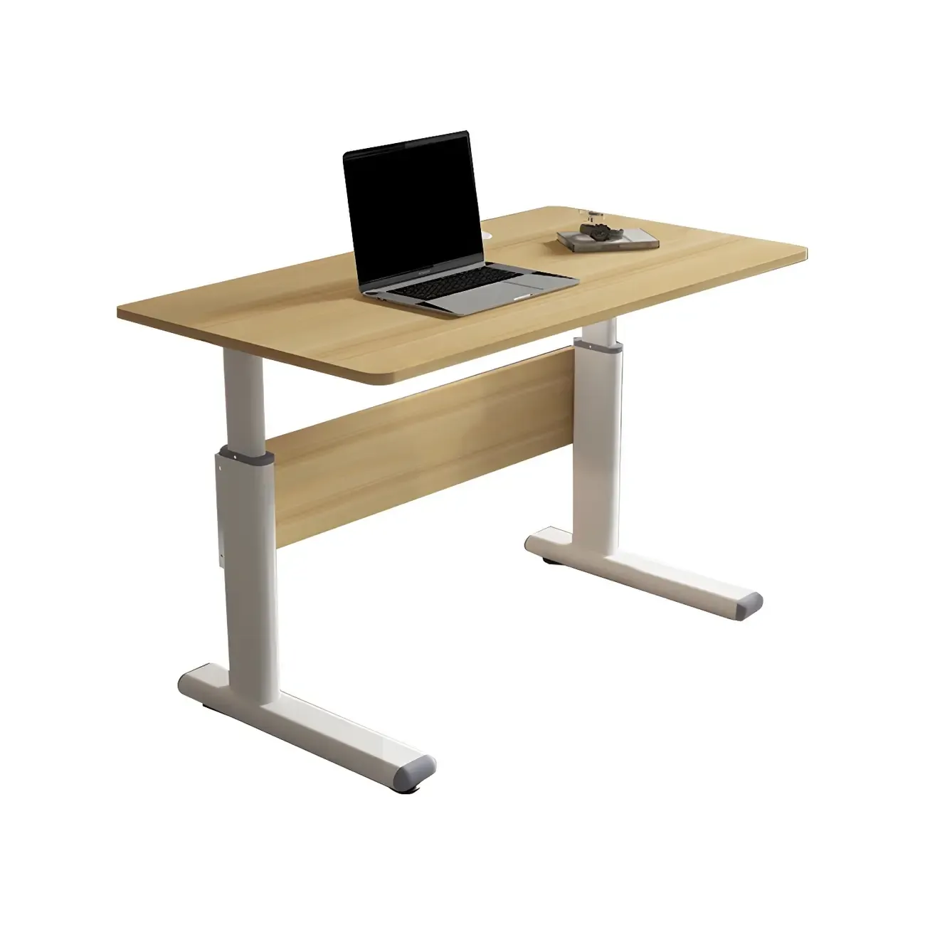 Modern Rectangular T-Shape Adjustable Standing Desk for Office Image - 8