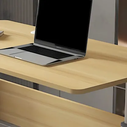 Modern Rectangular T-Shape Adjustable Standing Desk for Office Image - 10