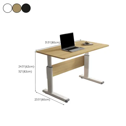 Modern Rectangular T-Shape Adjustable Standing Desk for Office #size
