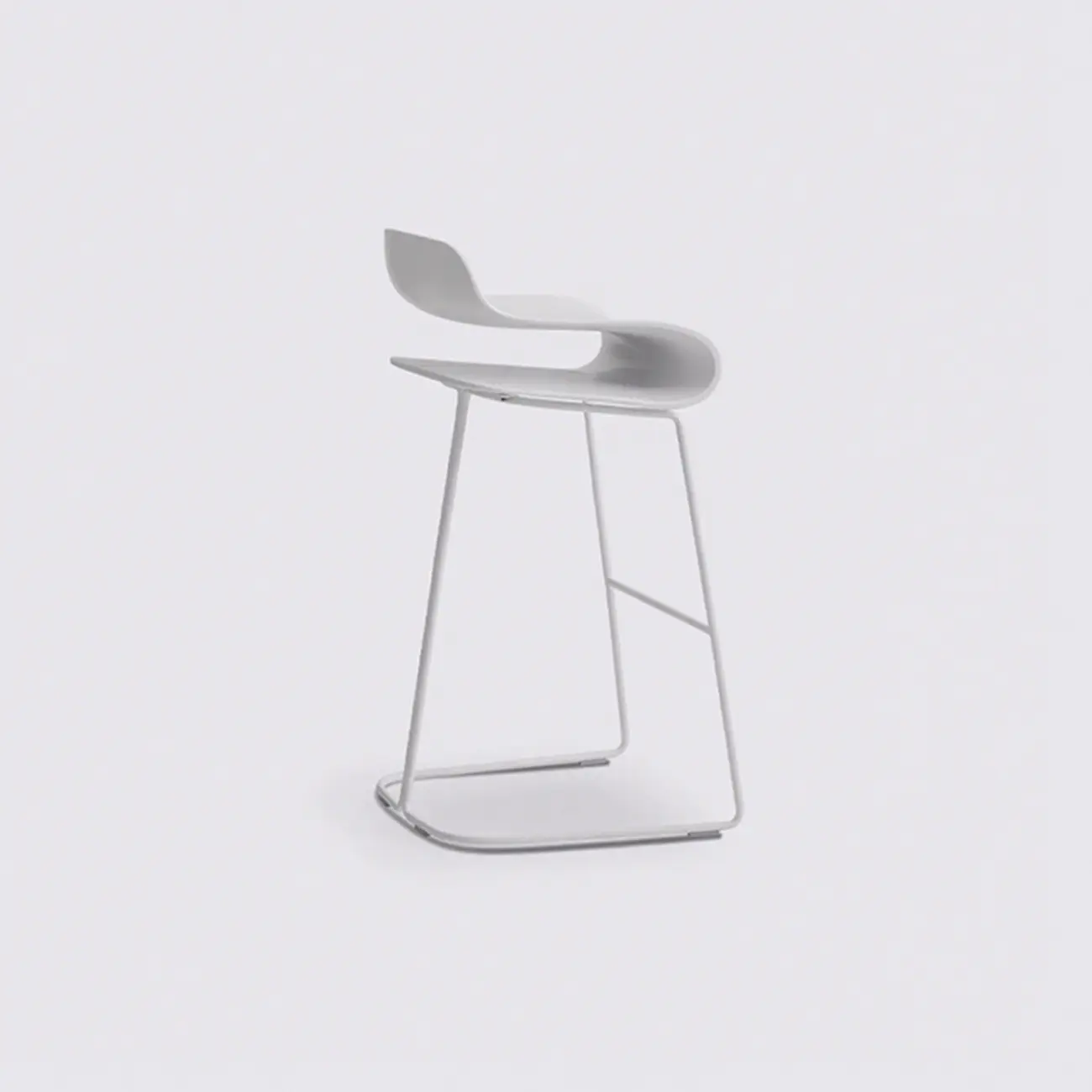 Industrial Plastic Steel Frame Low Back Armless Bar Stool Image - 12 | homeyfad