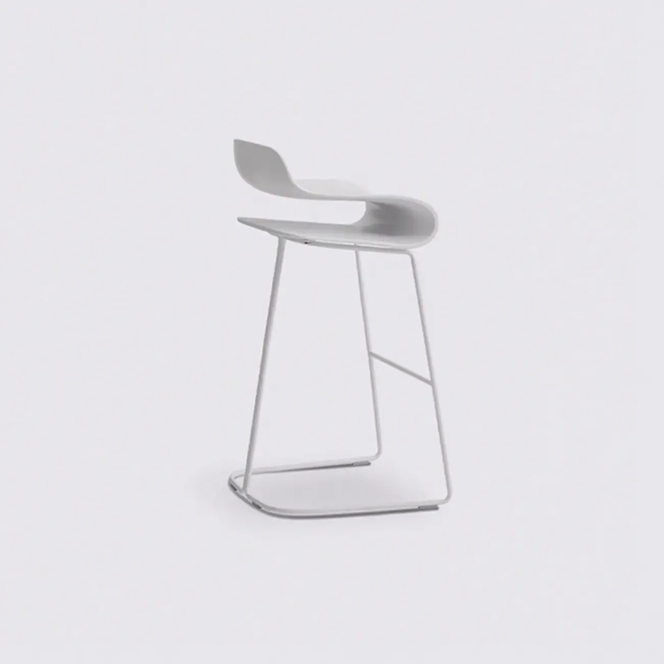 Industrial Plastic Steel Frame Low Back Armless Bar Stool Image - 12