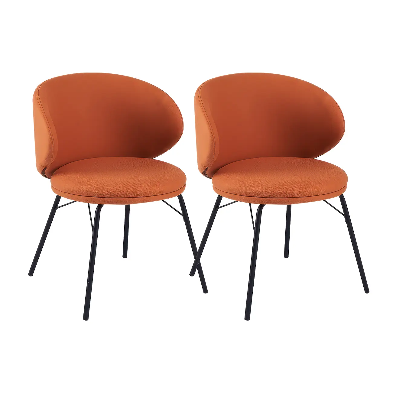 Modern Leathaire Upholstered Metal Leg Dining Chair Image - 13 | homeyfad