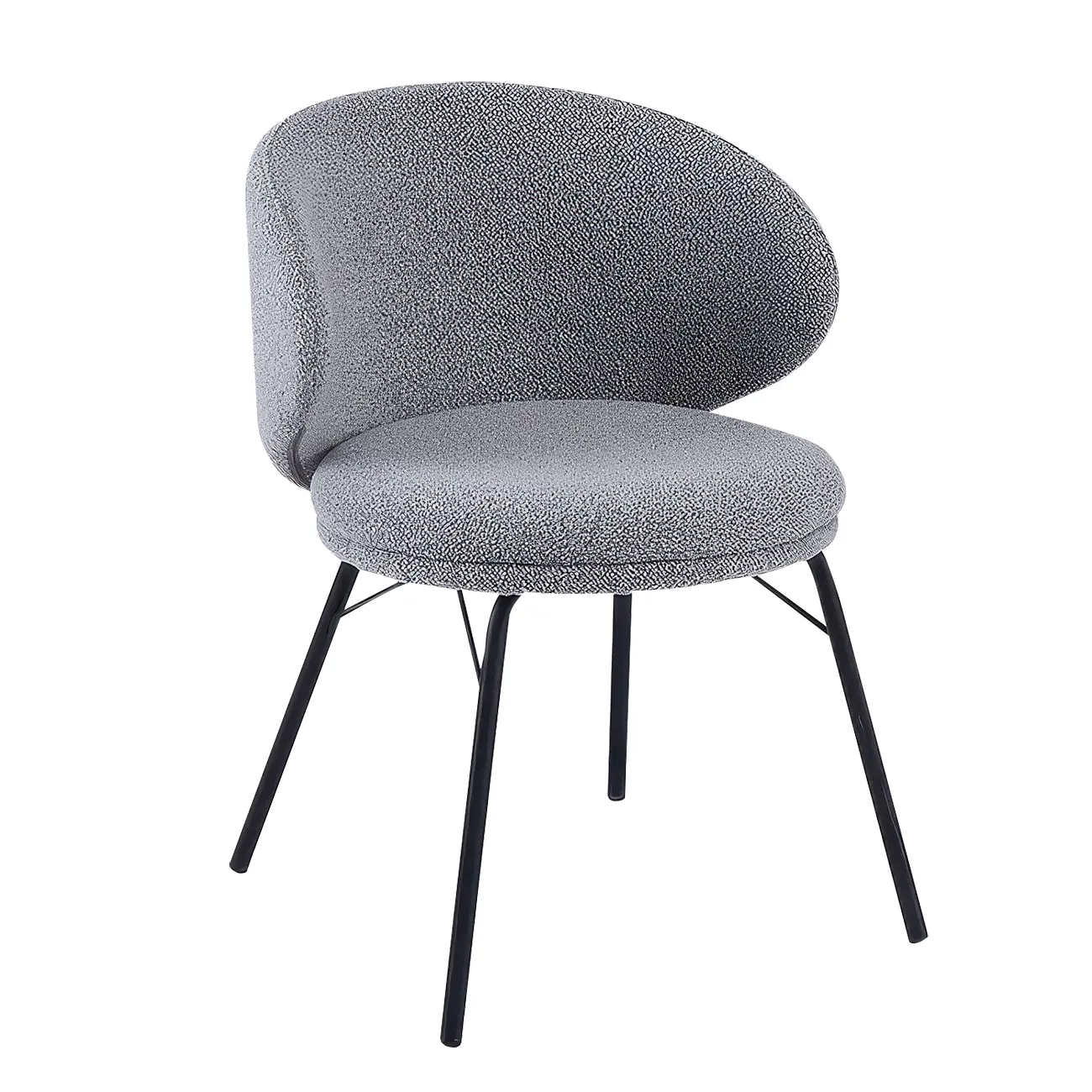 Modern Leathaire Upholstered Metal Leg Dining Chair Image - 21 | homeyfad