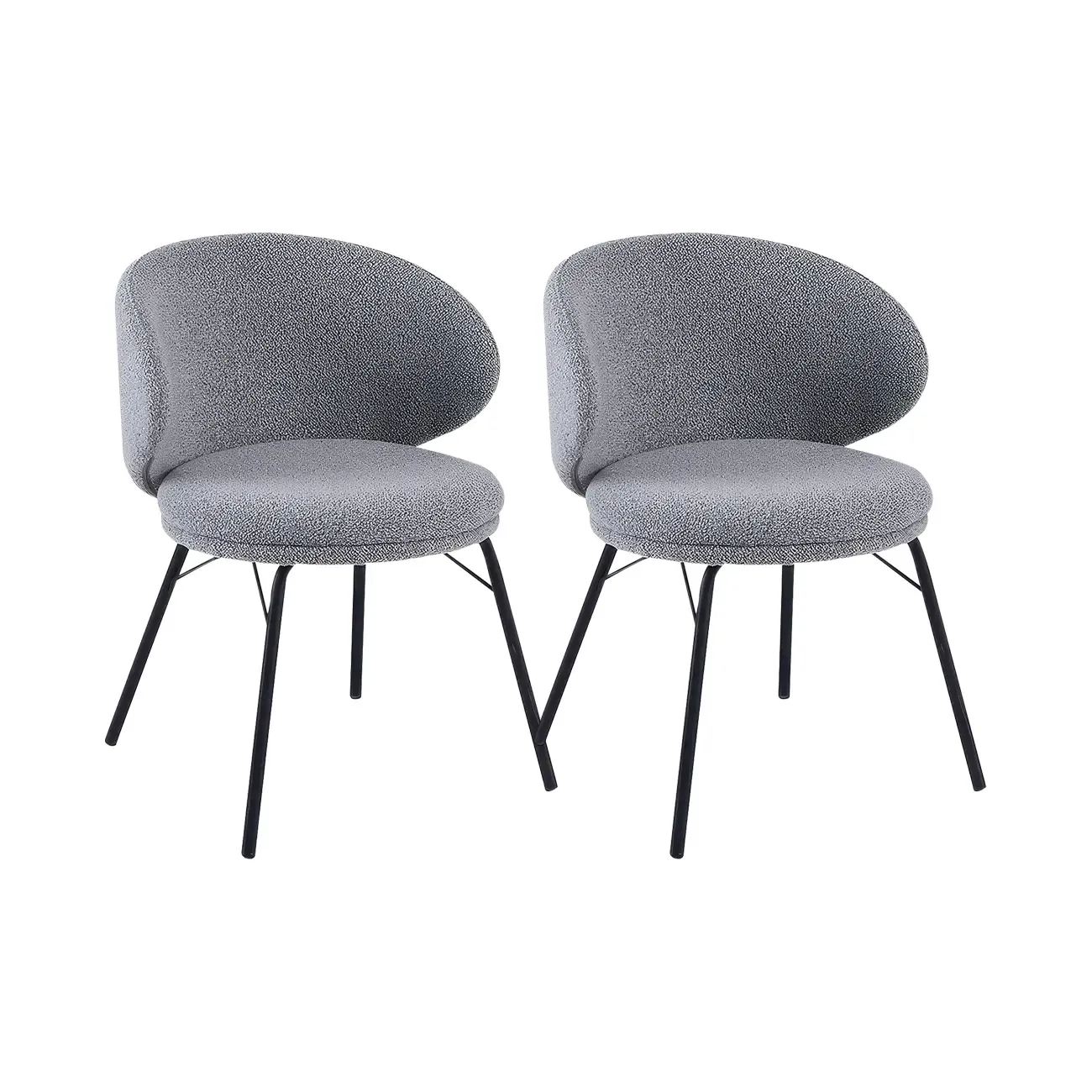 Modern Leathaire Upholstered Metal Leg Dining Chair Image - 22