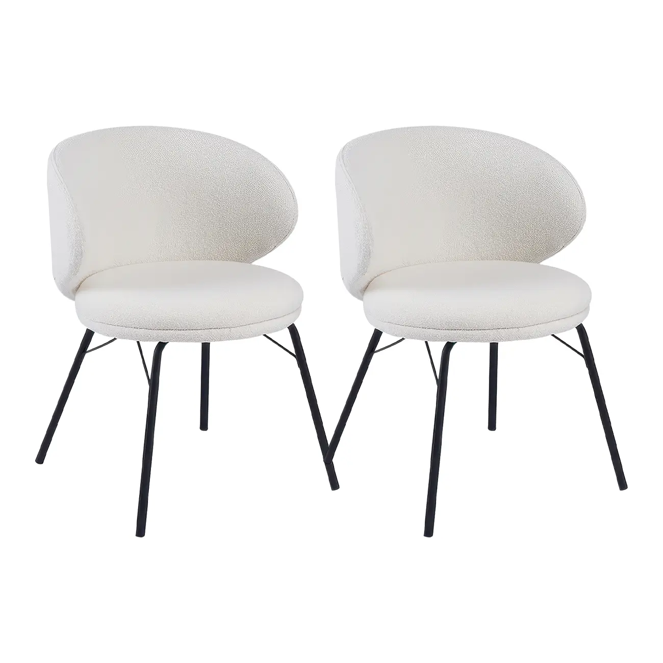 Modern Leathaire Upholstered Metal Leg Dining Chair Image - 25 | homeyfad