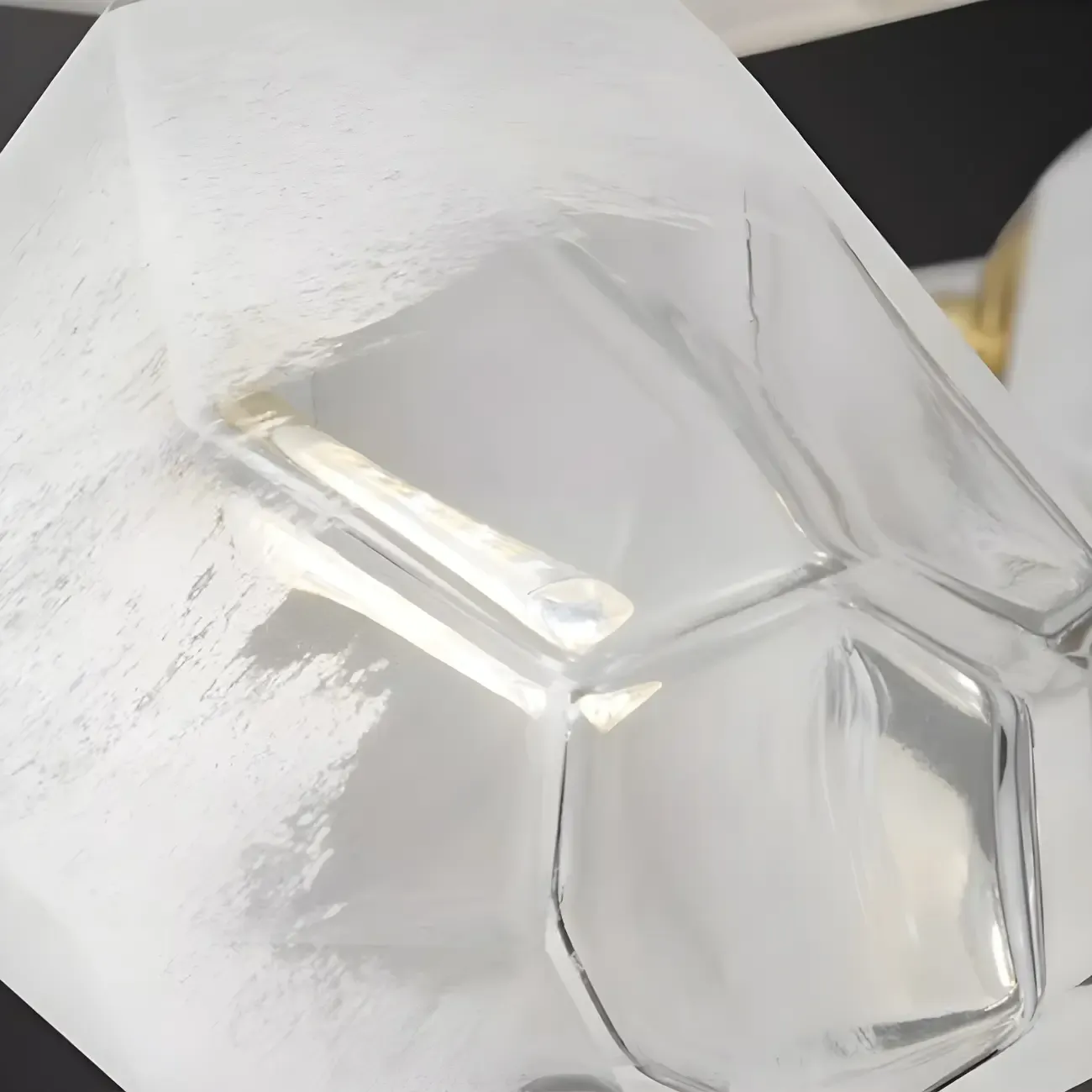 Large Modern Gold Glass Pendant Light for Kitchen Island Image - 10