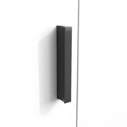 Modern Grey Shoe Cabinet with Open Base Storage Image - 12