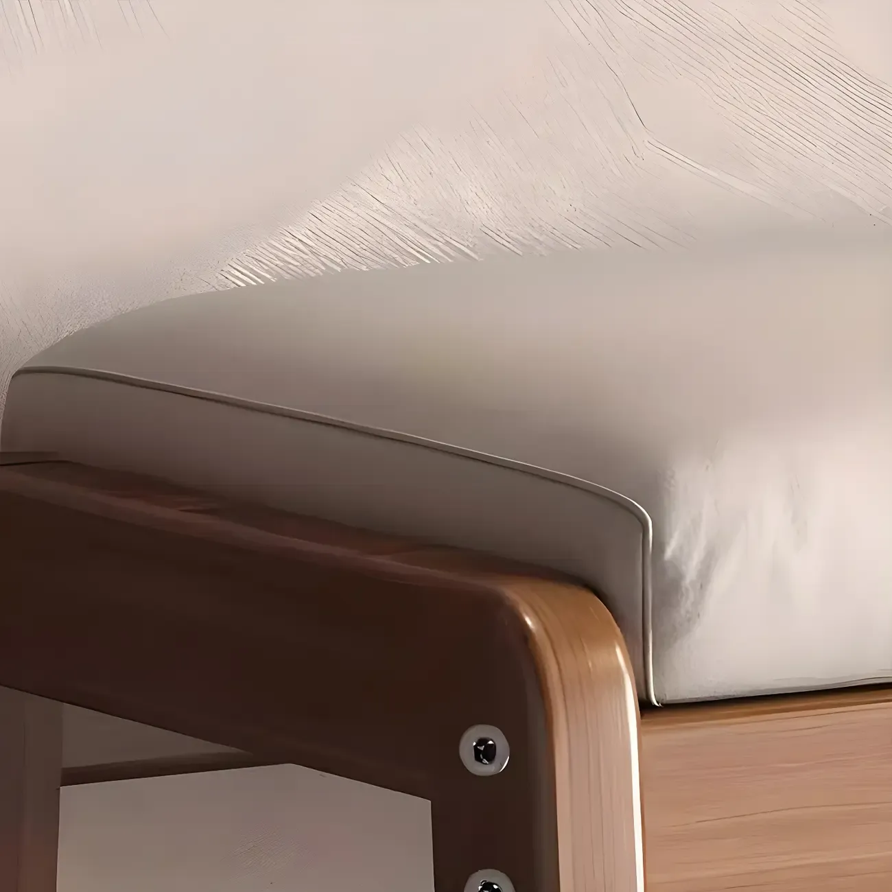 Entryway Solid Wood Cushioned Trapezoid Shoe Bench Image - 15