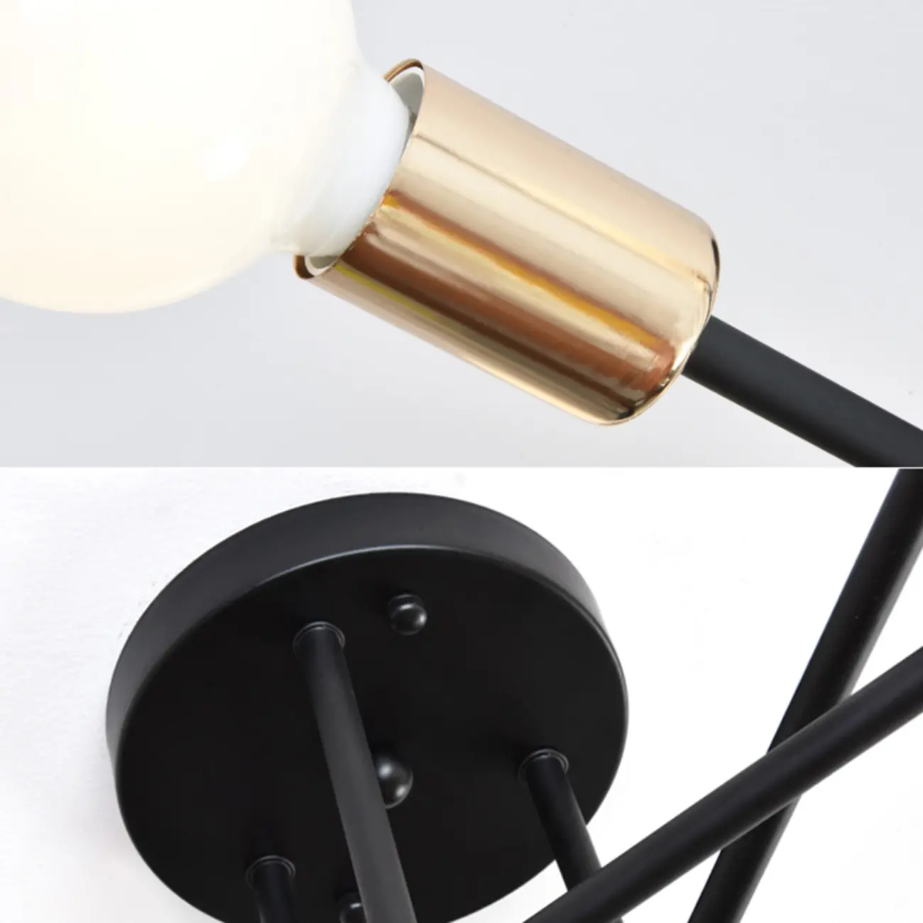 Industrial Metal LED Semi Flush Ceiling Light for Bedroom Image - 15 | homeyfad