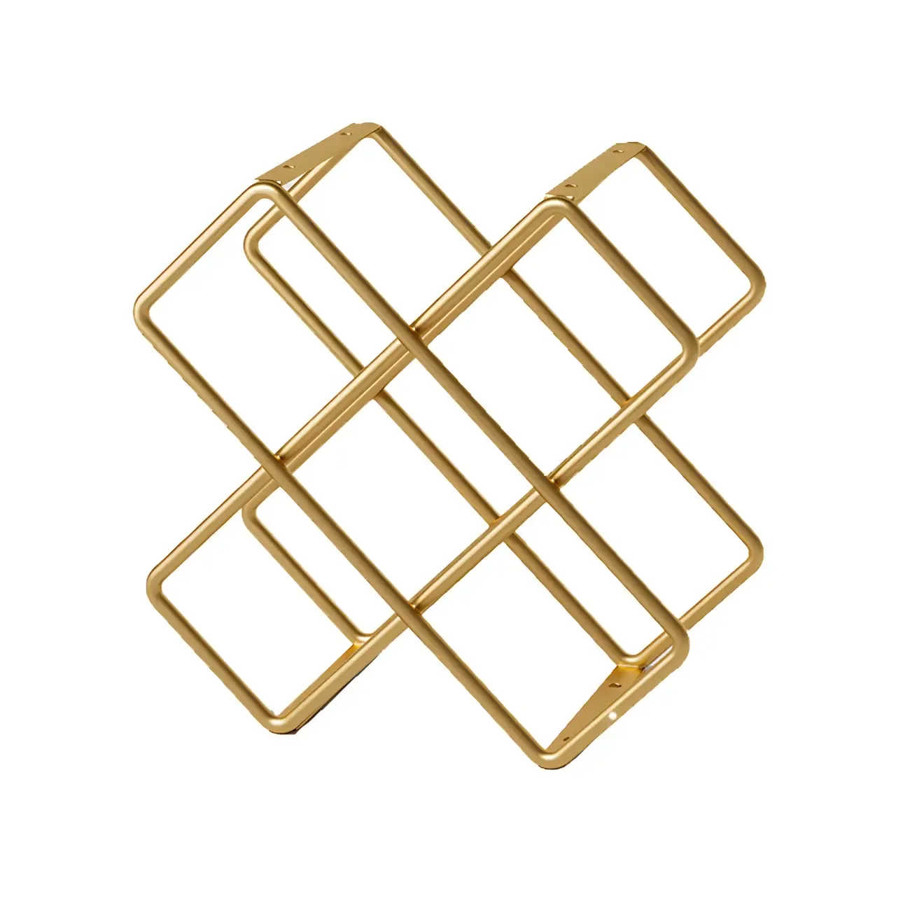 Tabletop Gold Metal Stackable Wine Bottle Rack | HoemyFad