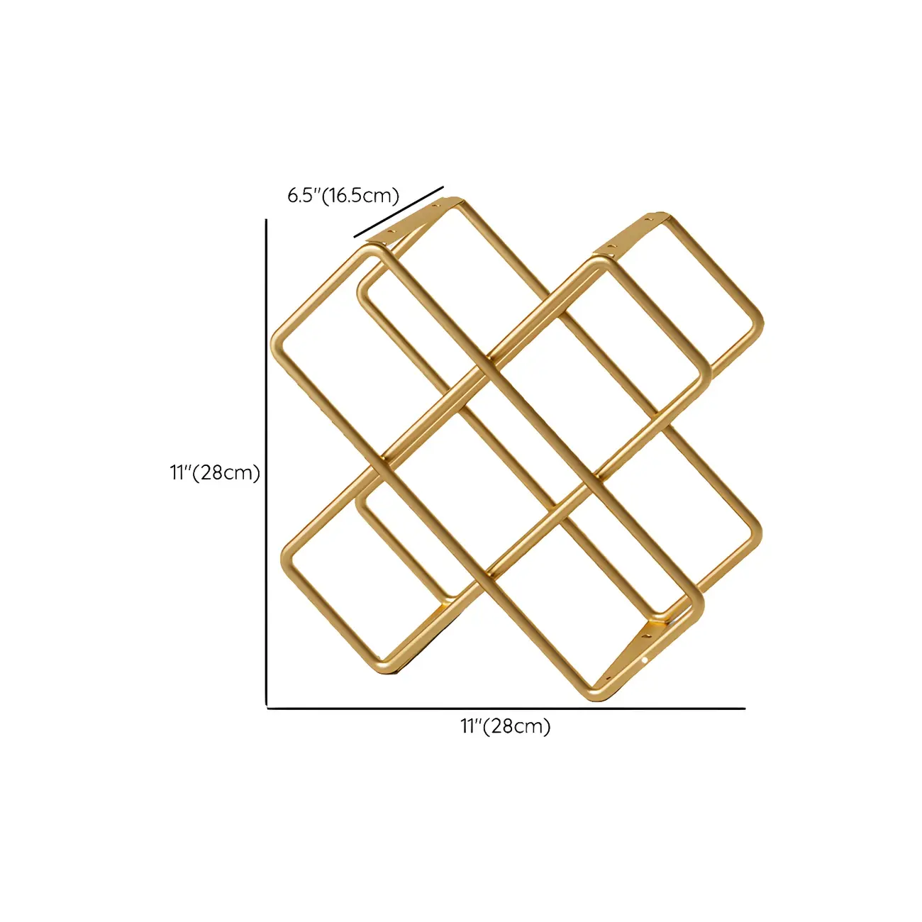 Tabletop Gold Metal Stackable Wine Bottle Rack Image - 9 | homeyfad