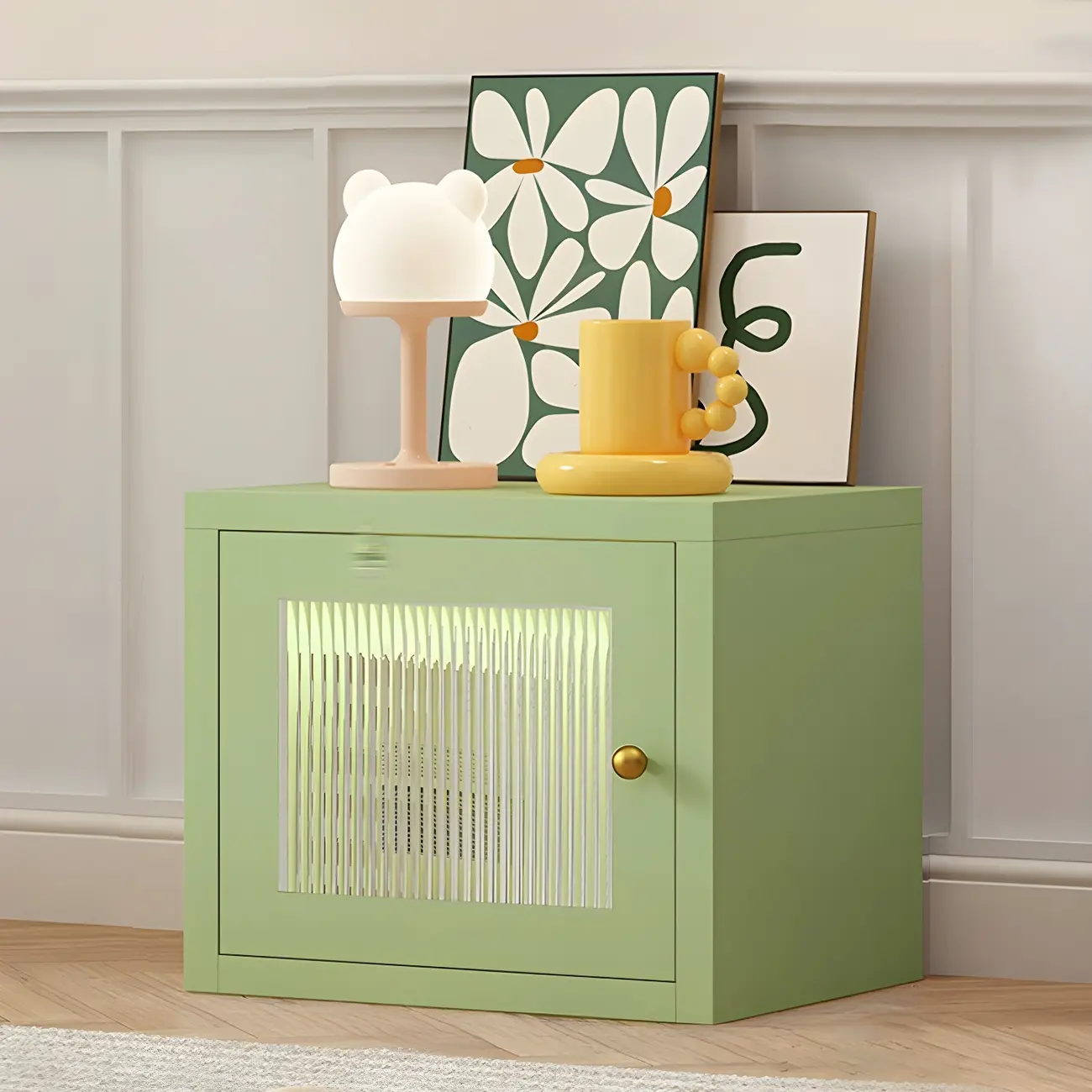 Modern Metal White Stackable Display Cabinet with Glass Door Image - 30 | homeyfad