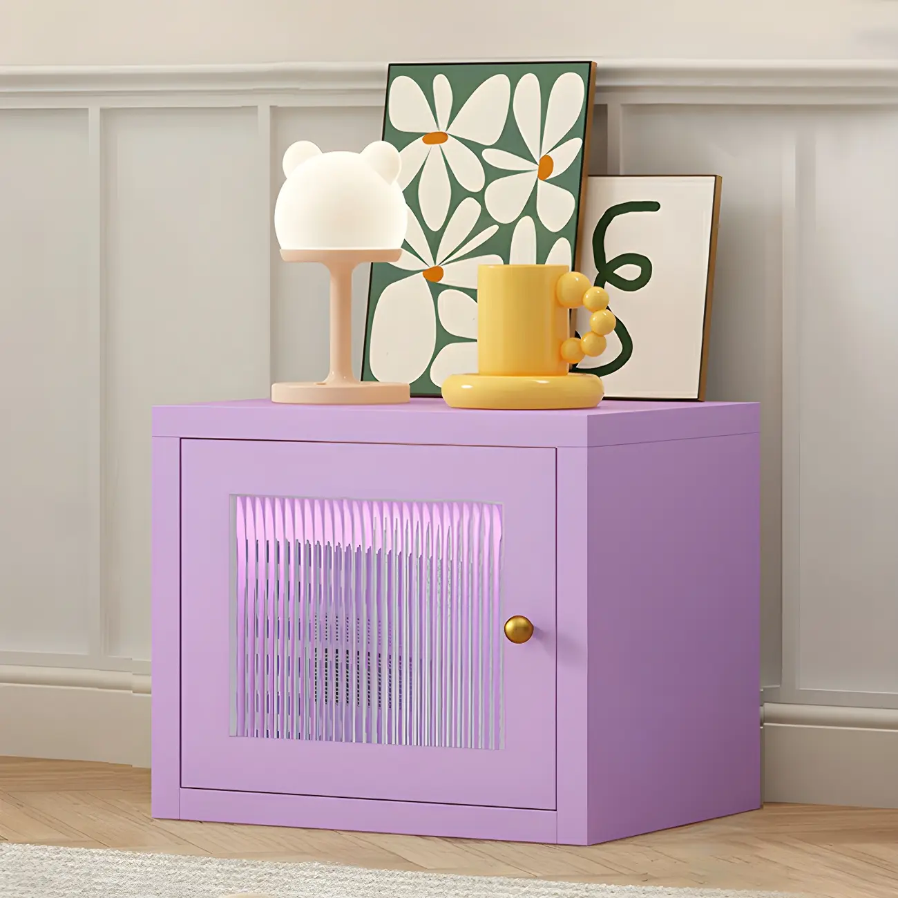 Modern Metal White Stackable Display Cabinet with Glass Door Image - 38 | homeyfad