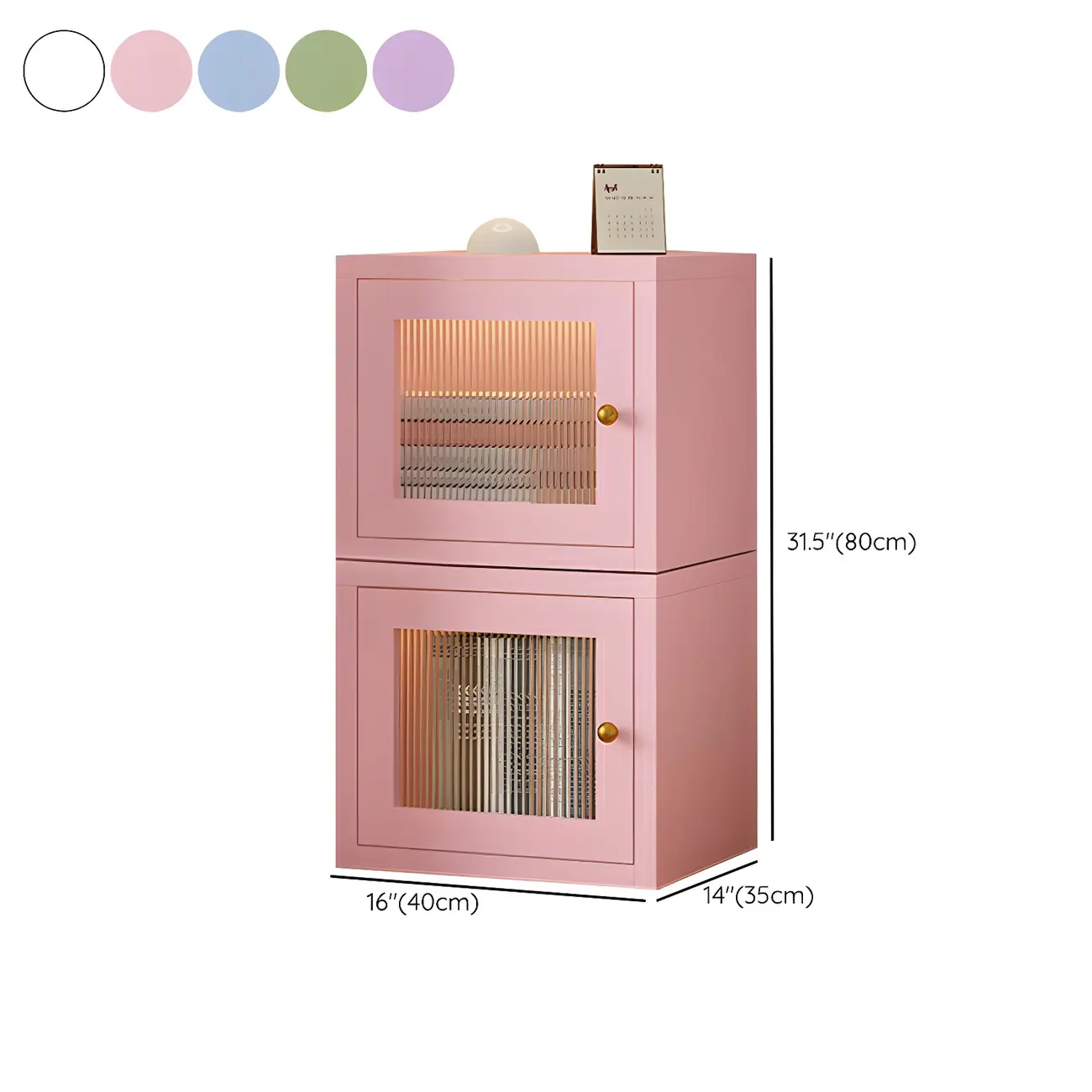 Modern Metal White Stackable Display Cabinet with Glass Door Image - 43 | homeyfad