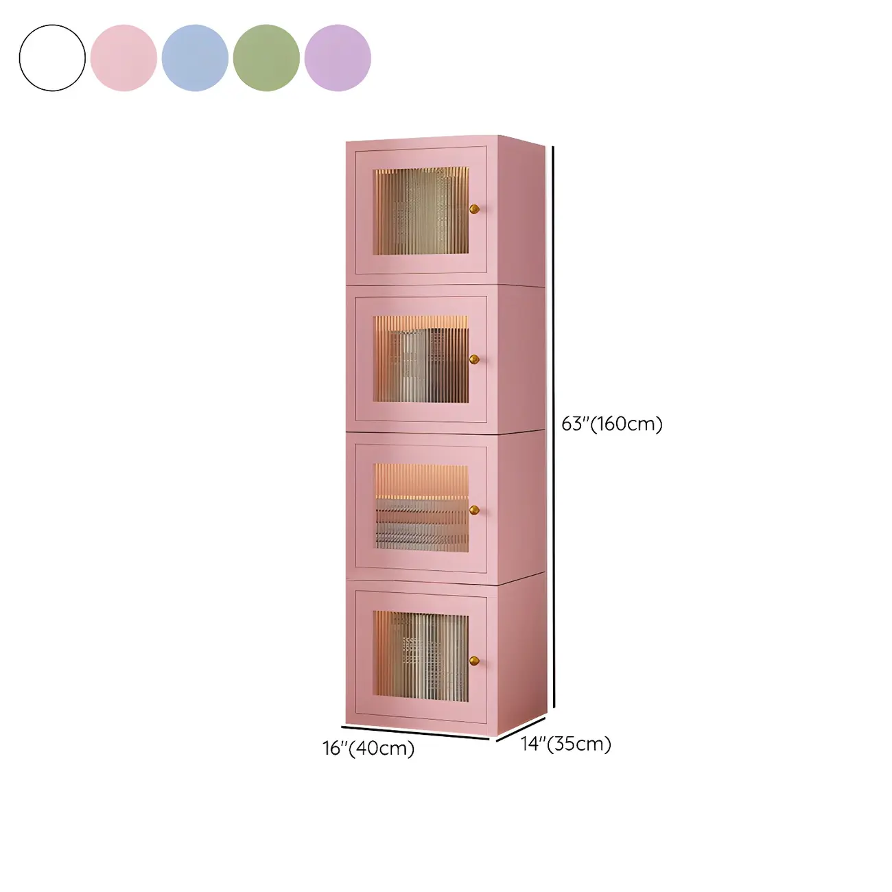 Modern Metal White Stackable Display Cabinet with Glass Door Image - 45 | homeyfad